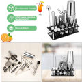 Yuming factory 23Pcs bar tool set Cocktail Shaker Set with acrylic Stand,Bartending Kit with variious bar tools